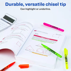 Avery(R) Hi-Liter(R) Pen-Style Highlighters, SmearSafe(R), Chisel Tip, 6 Assorted Color Highlighters (23565)
