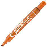 Avery® Marks A Lot® Permanent Markers, Large Desk-Style Size, Chisel Tip, 1 Orange Marker (08883)