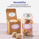 Avery® Oval Labels, 2" x 3-1/3", Glossy White, Laser & Inkjet Compatible, 80 Labels Total (22820)