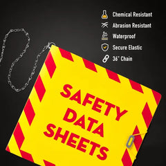 UltraDuty™ SDS Binder Bundle, 3" Durable Poly Binder with Chain, A-Z Plastic Dividers, 25 Sheet Protectors (77714)