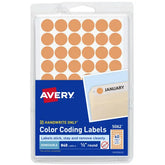 Avery® Color-Coding Removable Labels, 1/2 Inch Round Stickers, Neon Orange, Non-Printable, 840 Dot Stickers Total (5062)