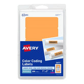 Avery® Removable Color-Coding Labels, Removable Adhesive, Neon Orange, 1" x 3", 200 Labels (5477)