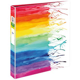 Avery® + Amy Tangerine® Designer Collection Binder, 1.5 Inch Round Rings, 275-Sheet Capacity, Watercolor Rainbow (28347)