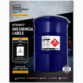 Avery® UltraDuty® GHS Chemical Labels for Laser Printers, Waterproof, UV Resistant, 8-1/2" x 11", 50 Labels (60501)