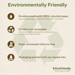 Avery&reg; EcoFriendly Recycled Dividers, 12-Tab, Multicolor, Ready Index&reg; Customizable Table of Contents, 3 Sets (11083)