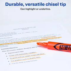 Avery(R) Hi-Liter(R) Desk-Style Highlighters, SmearSafe(R), Chisel Tip, 1 Fluorescent Orange Highlighter (24050)