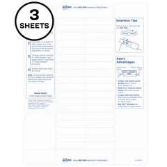 Avery&reg; Big Tab&trade; Insertable Divider Insert Sheet Refills, 5-Tab, 3 Sheets, 54 Inserts (11227)