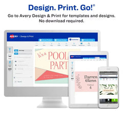 Avery&reg; Postcards with Rounded Corners and Sure Feed&reg; Technology, 3-1/2" x 5", Matte White, 100 Total, Laser/Inkjet Printable Cards (5625)
