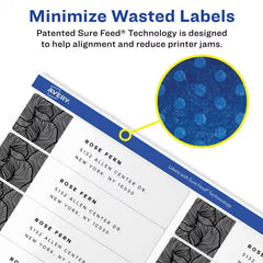 Avery&reg; Easy Peel&reg; Address Labels, Sure Feed&trade; Technology, Permanent Adhesive, 1" x 4", 5,000 Labels (5961)