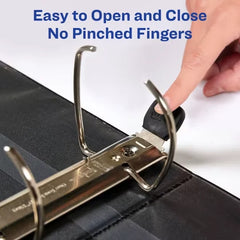 Avery&reg; Heavy-Duty 3 Ring Binder with Label Holder, 5" One Touch EZD&reg; Rings, 2.3/4.8" Spine, 1 Black Binder (79996)