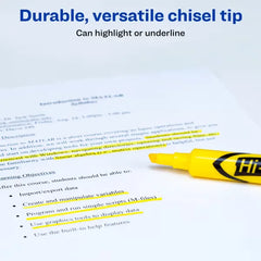 Avery&reg; Hi-Liter&reg; Desk-Style Highlighters, SmearSafe&reg;, Chisel Tip, 1 Yellow Highlighter (07742)