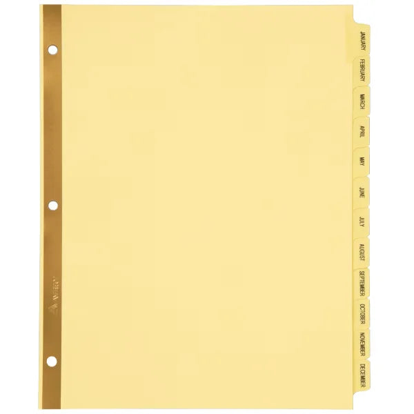 Avery&reg; Preprinted Dividers, 12-Tab Set, Jan.-Dec. (11307)