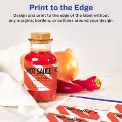 Avery&reg; Glossy White Labels with Sure Feed&reg; Technology, 2" x 3" Rectangle Labels, Print to the Edge, Laser/Inkjet, 80 Labels (22890)