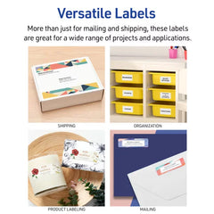 Avery&reg; TrueBlock&reg; Half-Sheet Shipping Labels, 5-1/2" x 8-1/2", White, 50 Blank Mailing Labels (8126)