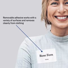Avery&reg; Adhesive Name Badge Labels, 2-1/3" x 3-3/8", White, 100 Removable Name Badges (05147)