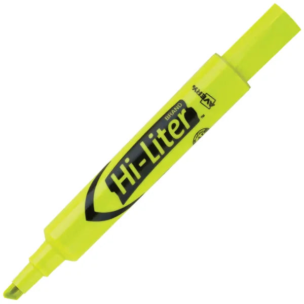 Avery(R) Hi-Liter(R) Desk-Style Highlighters, SmearSafe(R), Chisel Tip, 1 Fluorescent Yellow Highlighter (24000)
