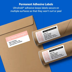 Avery&reg; Printable Shipping Labels with Sure Feed&reg;, 3-1/3" x 4", White, 600 Blank Mailing Labels for Laser Printers (5164)