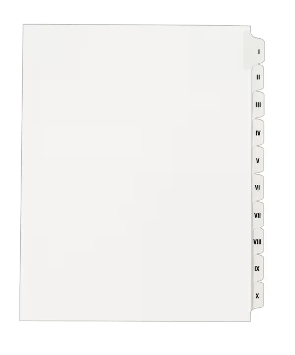 Avery&reg; Collated Legal Dividers Allstate&reg; Style, Letter Size, I - X Tab Set (82319)