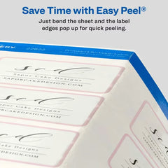 Avery&reg; 2" x 3" Rectangle Labels with Sure Feed&trade;, 80 Labels, Permanent Adhesive, Glossy Clear (22822)