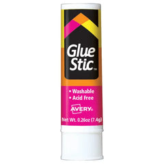 Avery(R) Glue Stick, White, 0.26 oz., Washable, 1 Permanent Glue Stick (00166)