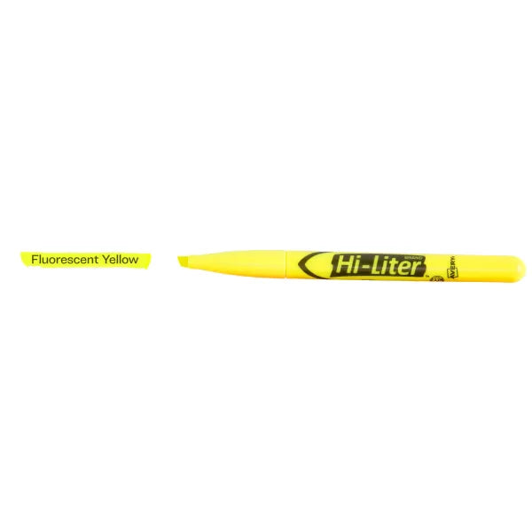 Avery&reg; Hi-Liter&reg; Pen-Style Highlighters, SmearSafe&reg;, Chisel Tip, 1 Fluorescent Yellow Highlighter (23591)