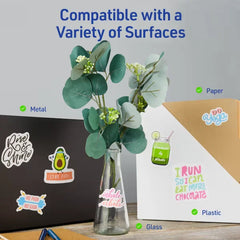 Avery Sticker Paper, 8-1/2" x 11", Matte White, Repositionable, Laser & Inkjet Compatible, 15 Full-Size Sheets (3383)