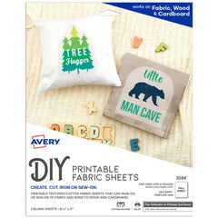 Printable Fabric Sheets, 8-1/2" x 11", Inkjet Printer, 5 Matte Sheets (3384)