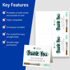 Avery&reg; Note Cards with Envelopes, 4-1/4" x 5-1/2", Matte White, Inkjet Printer Compatible, 60 Total (08315)