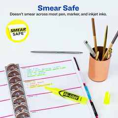Avery(R) Hi-Liter(R) Desk-Style Highlighters, SmearSafe(R), Chisel Tip, 36 Fluorescent Yellow Highlighters (98208)