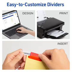 Avery&reg; Insertable Dividers for 3 Ring Binders, 8 Tab Set, Multicolor Big Tab&trade; (11111)