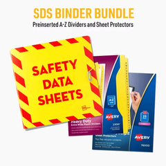UltraDuty&trade; SDS Binder Bundle, 3" Durable Poly Binder with Chain, A-Z Plastic Dividers, 25 Sheet Protectors (77714)