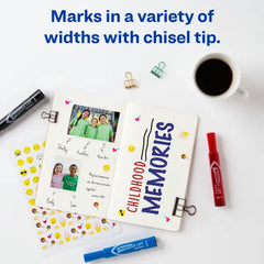 Avery&reg; Marks A Lot&reg; Permanent Markers, Regular Desk-Style Size, Chisel Tip, 4 Assorted Markers (07905)