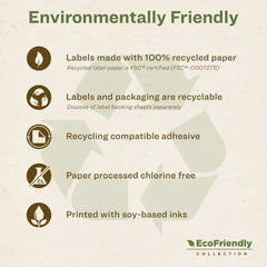 Avery&reg; EcoFriendly Recycled Address Labels, 1" x 2-5/8", White, Permanent, 300 Printable Labels (48860)