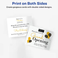 Avery&reg; Postcards, 4-1/4 x 5-1/2", Glossy White, 100 Blank Postcards for Laser and  Inkjet Printers (8383)