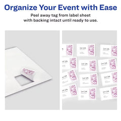 Avery&reg; Flexible Printable Name Tags, 2-1/3" x 3-3/8", Matte White, 400 Removable Name Badges for Laser and Inkjet Printers (5395)