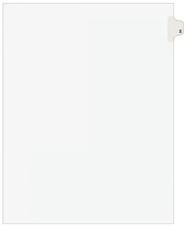 Avery&reg; Individual Legal Dividers Avery Style, Letter Size, #2 (11912)
