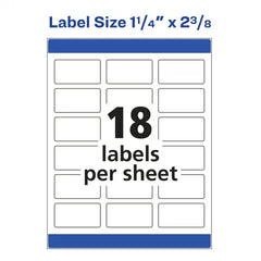 Avery&reg; Print-to-the-Edge Address Labels with Sure Feed&reg;, 1-1/4" x 2-3/8", Matte White, 450 Labels (6871)
