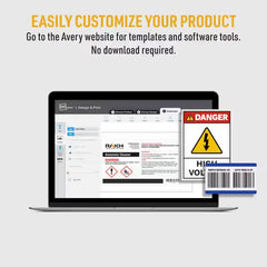 Avery&reg; UltraDuty&trade; Printable Plastic Hang Tags, 5-1/2" x 2-53/64", White Blank Tags, 50lb Pull-Strength, 60ct (62400)