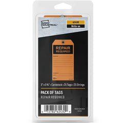 Pack of Tags, Repair Tags, Preprinted Repair Required Hang Tags, Pre-Strung Card Stock, 25ct, 3" x 5-3/4" (62430)