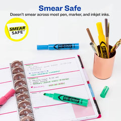 Avery(R) Hi-Liter(R) Desk-Style Highlighters, SmearSafe(R), Chisel Tip, 4 Assorted Color Highlighters (17752)