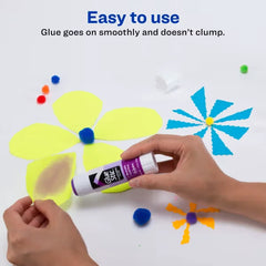 Avery(R) Glue Stic(TM), Disappearing Purple Glue Sticks, Washable, 1.27oz, 6 Total (98071)