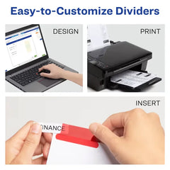 Avery&reg; Extra-Wide Big Tab&trade; Insertable Tab Dividers, 8-Tab, Multicolor Tabs, Works With Sheet Protectors, 6 Sets (21211)